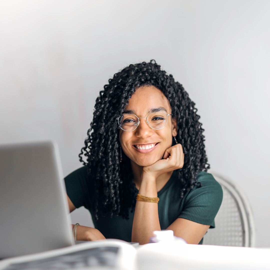 woman smiling