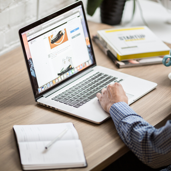 person working on the computer