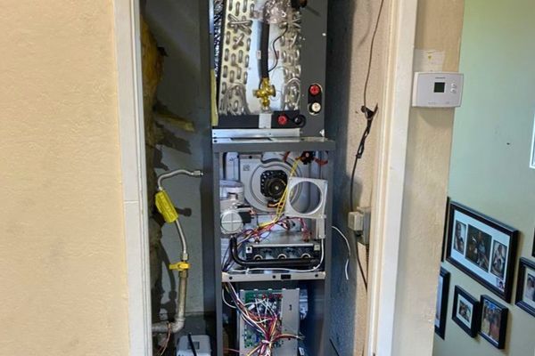 newly install heating unit