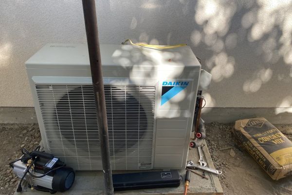 mini-split sytem outside