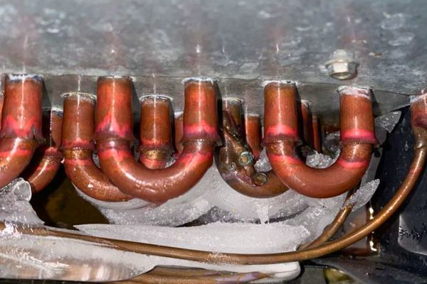 Frozen evaporator coil from low Freon