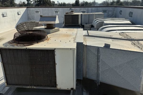 HVAC unit on top of building