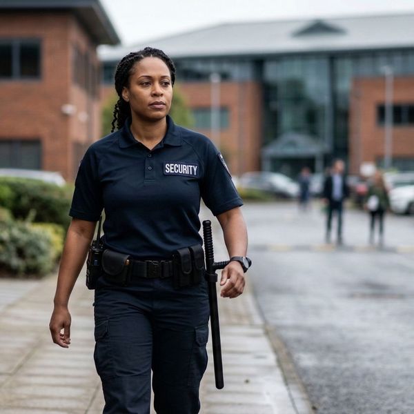 A security officer on duty.