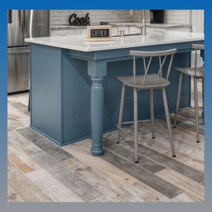 beautiful new flooring in kitchen