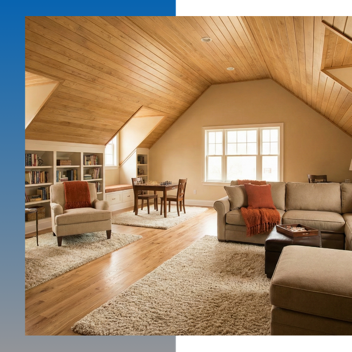 room over garage in a suburban home
