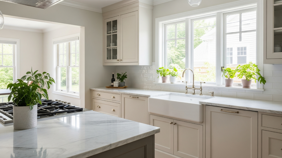 Bright and beautifully renovated modern kitchen showcasing a smooth and successful home renovation.
