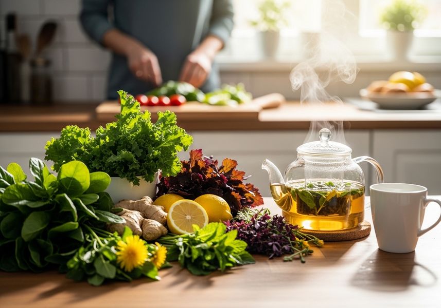 Fresh ingredients for a healthy meal