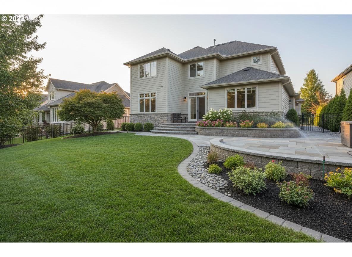 Spacious Backyard of a Modern House