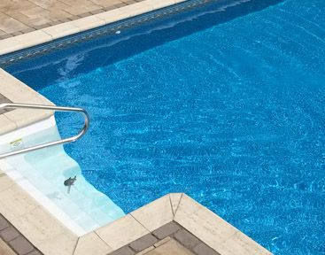pool with blue water