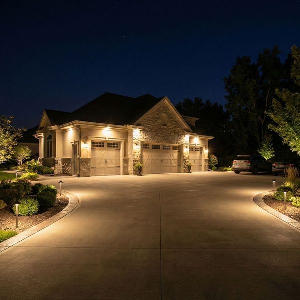 spacious driveway and garage exterior
