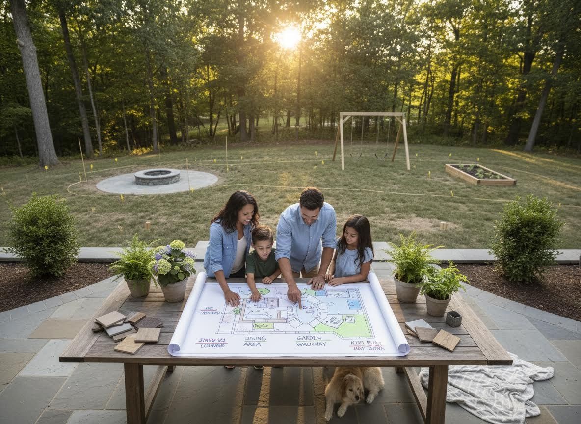 Family Planning Backyard Landscape Design
