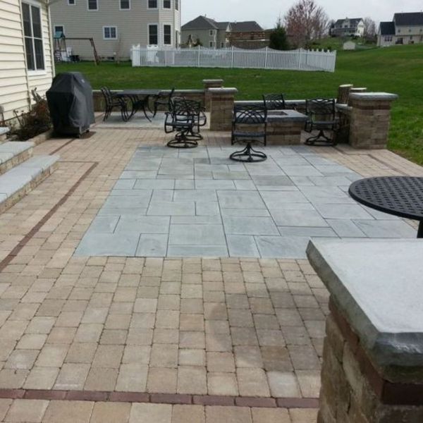hardscaped patio