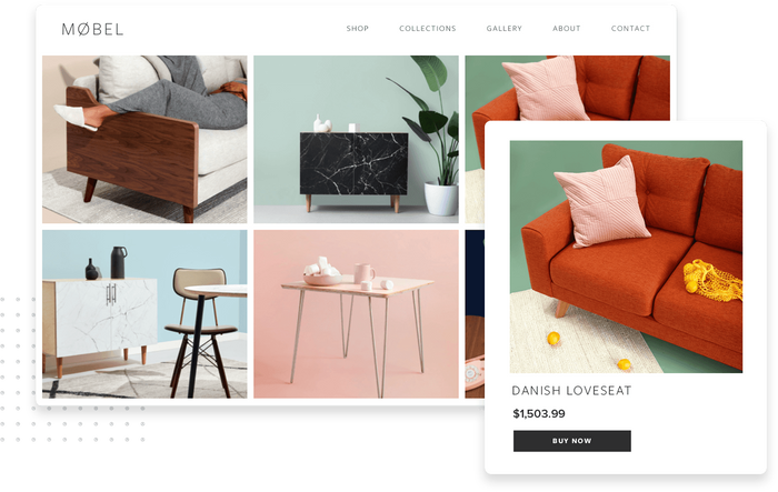 Danish loveseat product page