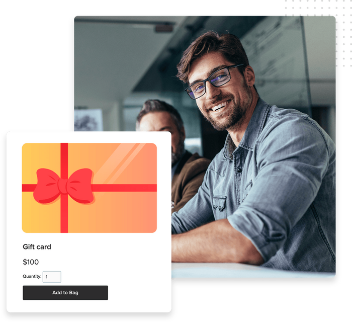 Gift card product page