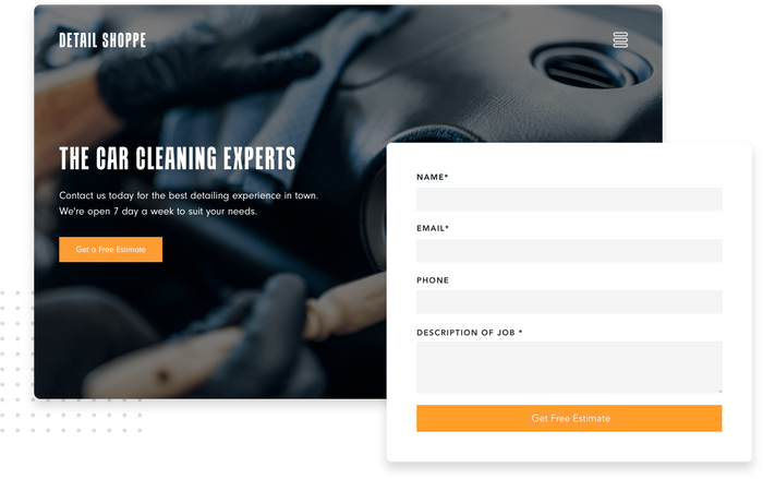 Auto shop contact form