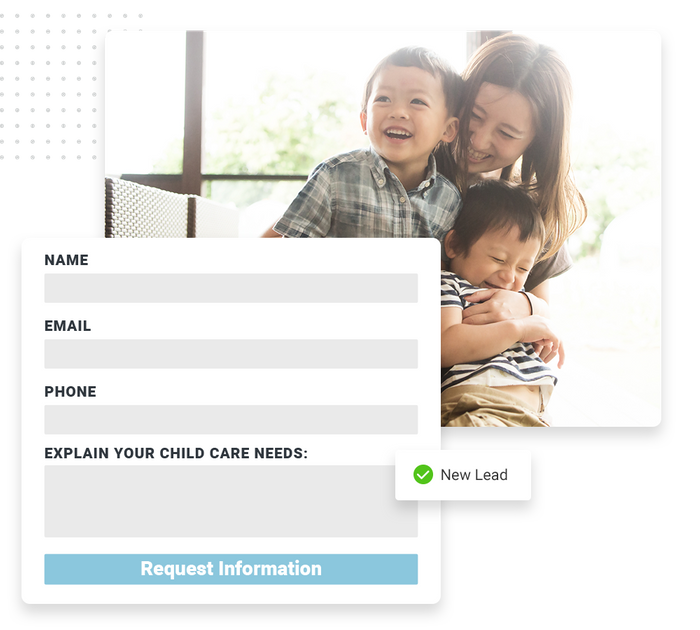 Child care website forms
