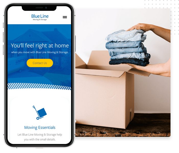 Mobile moving company website