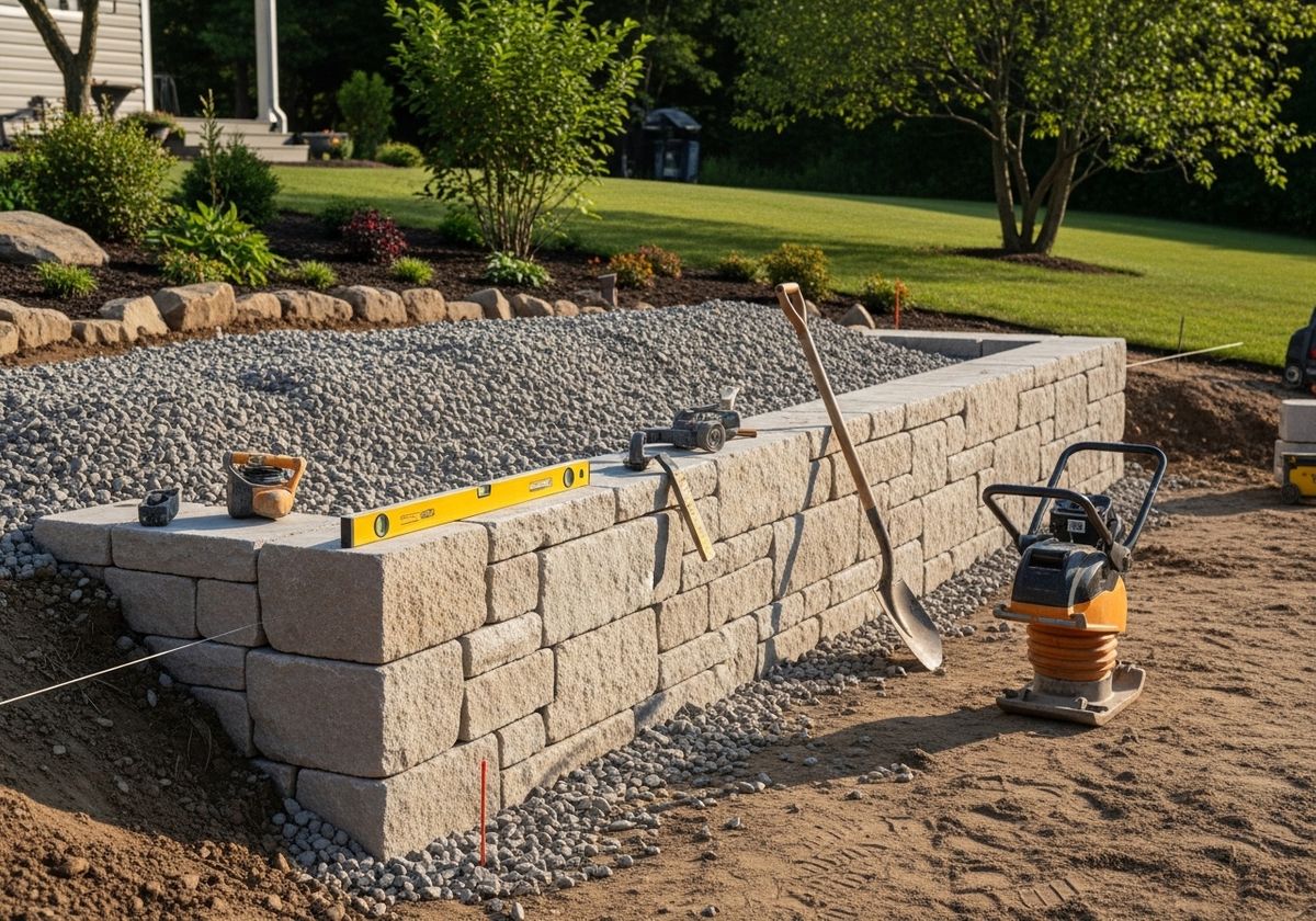 Retaining Wall Under Construction