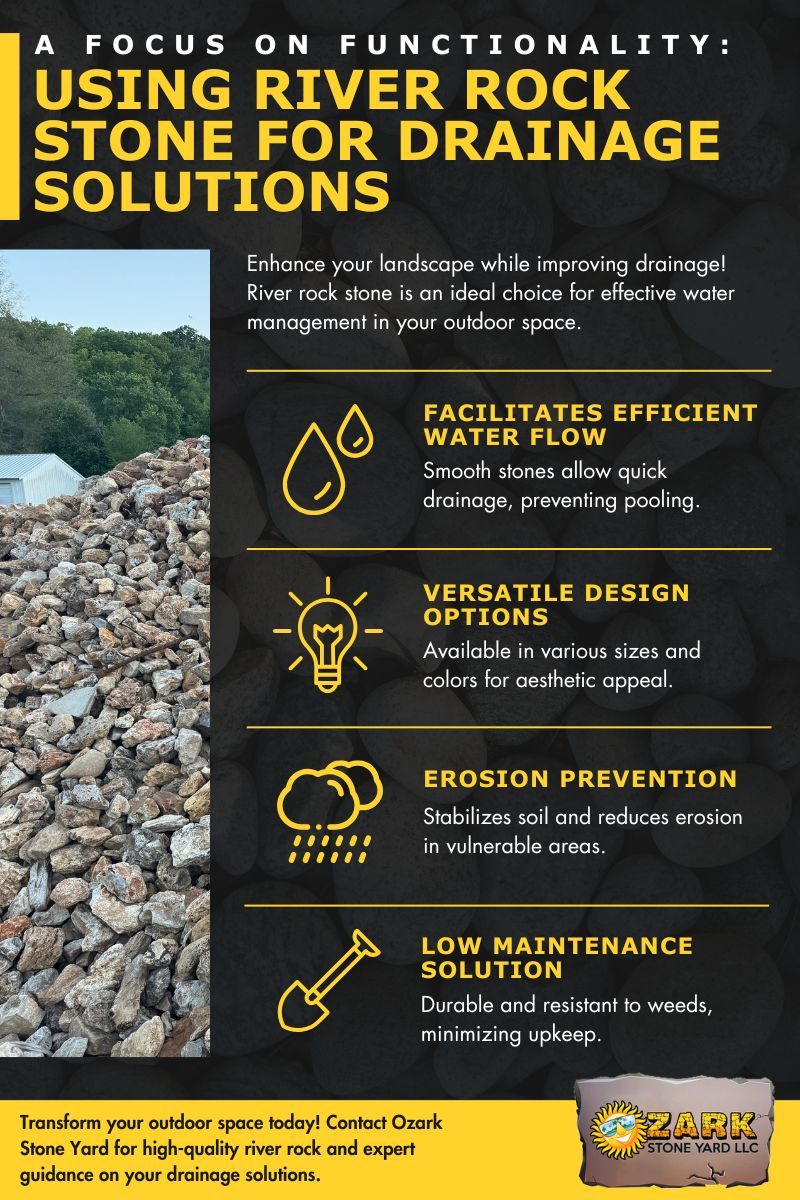 infographic: using river rock stone for drainage solutions