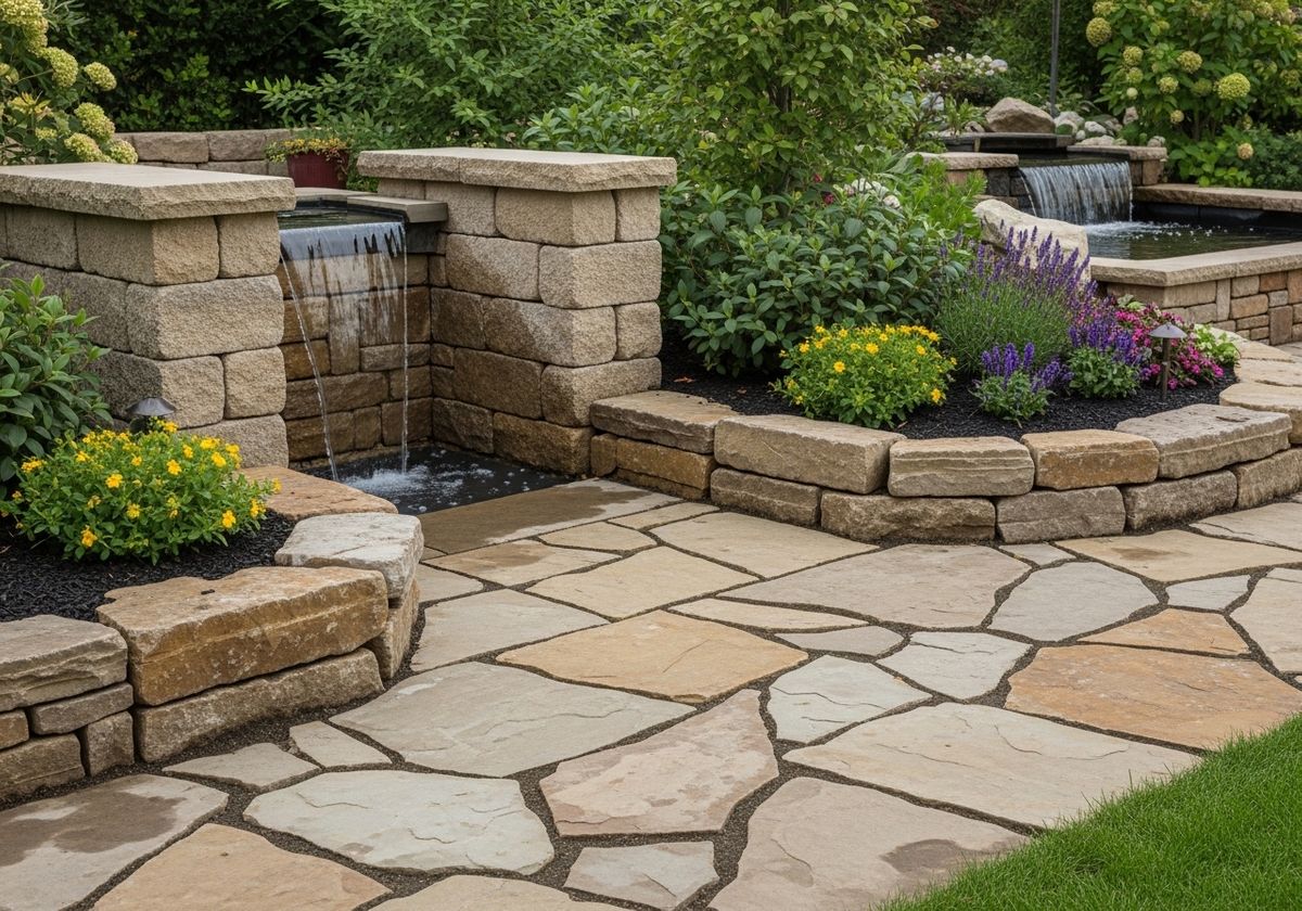 Beautiful Garden Waterfall Feature