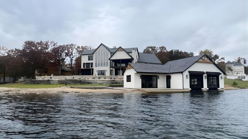 Lakefront home. Lakefront home.