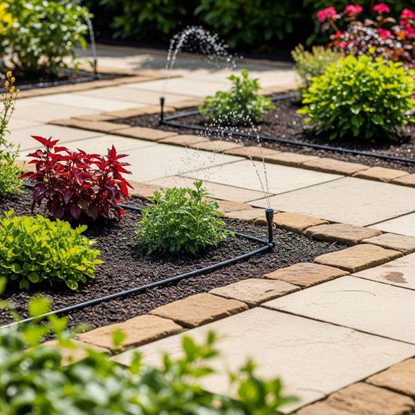 A professional stock image of an efficient drip irrigation system. A professional stock image of an efficient drip irrigation system.