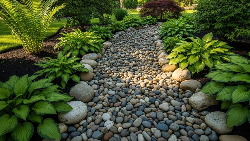 river rock garden path