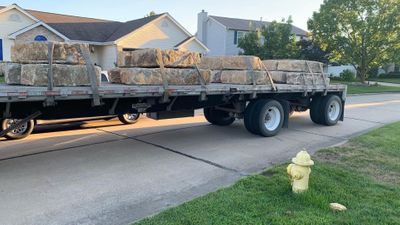 a truck carrying limestone