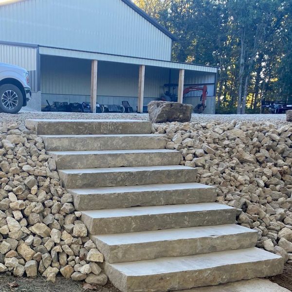 natural rock near stairs natural rock near stairs