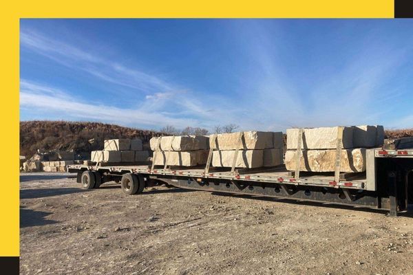 limestone on truck