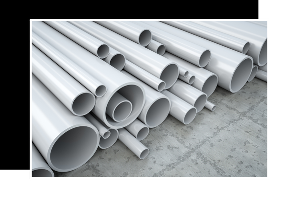 PVC pipes on the ground