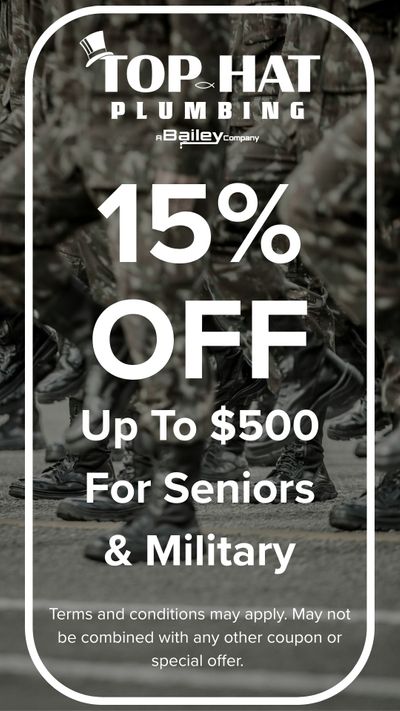 15% Off Up to $500 For Seniors and Military coupon