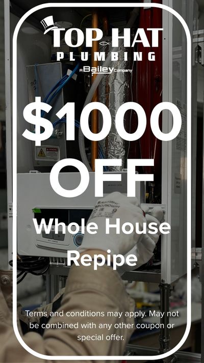 $1000 off Whole House Repipe coupon