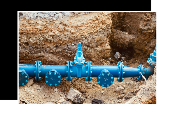 Water pipes underground