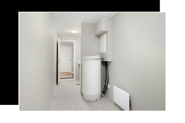Water heater in the hallway