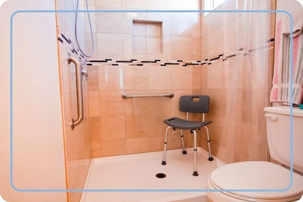 shower with chair and bars shower with chair and bars