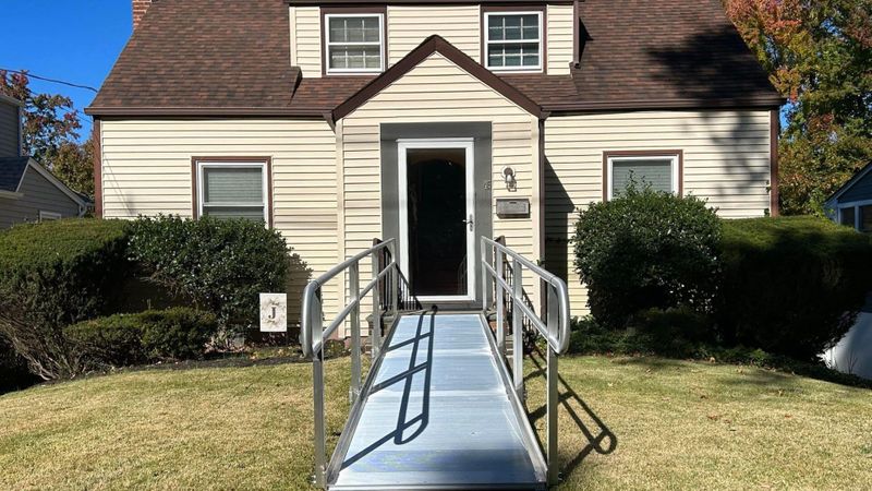 wheelchair ramp in front of house