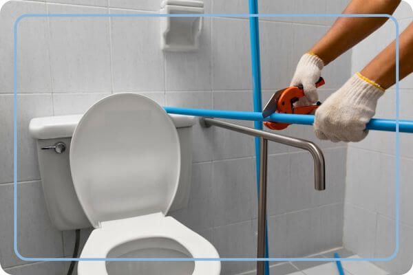 handicap bars installed in bathroom handicap bars installed in bathroom