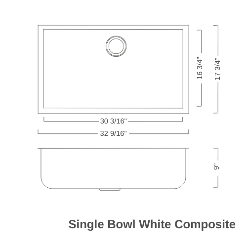 Single Bowl Composite White 33x18 249 diagram.png