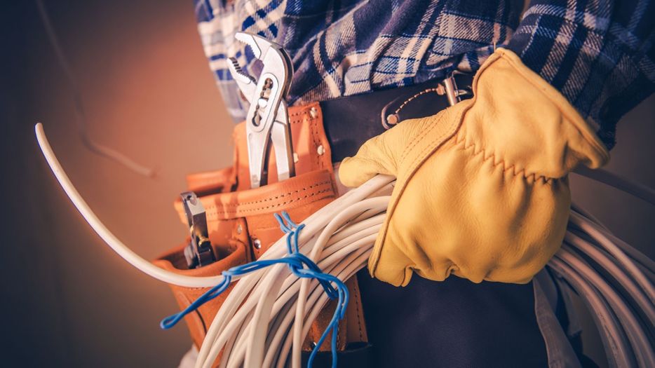 electrician holding equipment