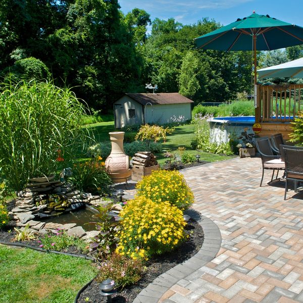 image of patio with plants