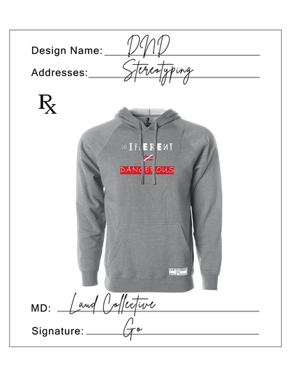 DND Gray Hoodie - Different is Not equal to Dangerous