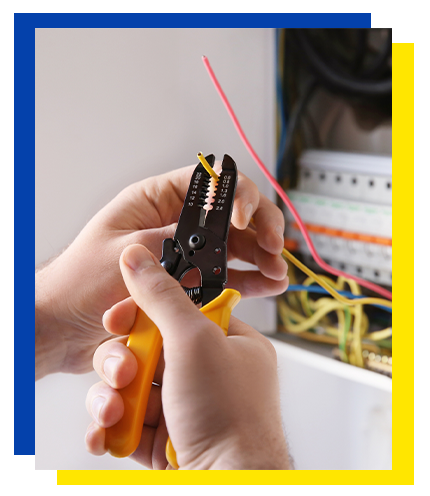 Stripping wiring for new wiring during an electrical repair