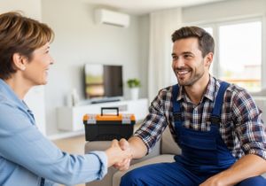 Handshake with Home Service Professional