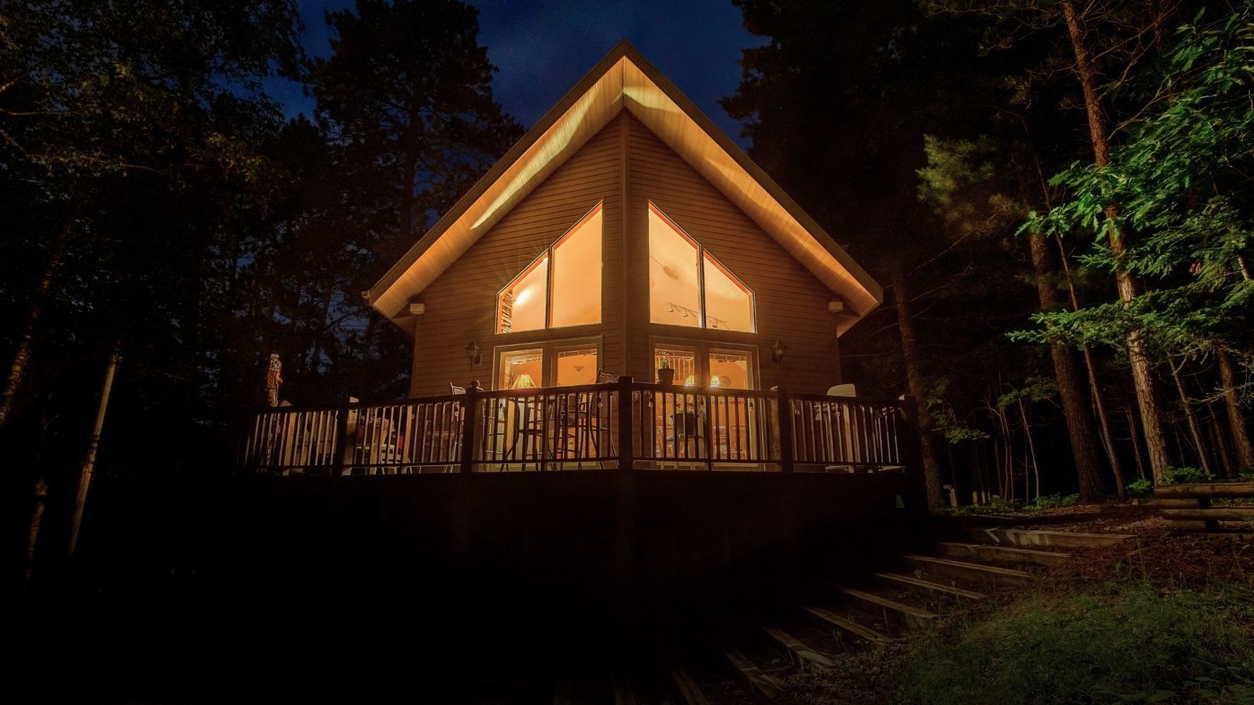 Residential Home at Night