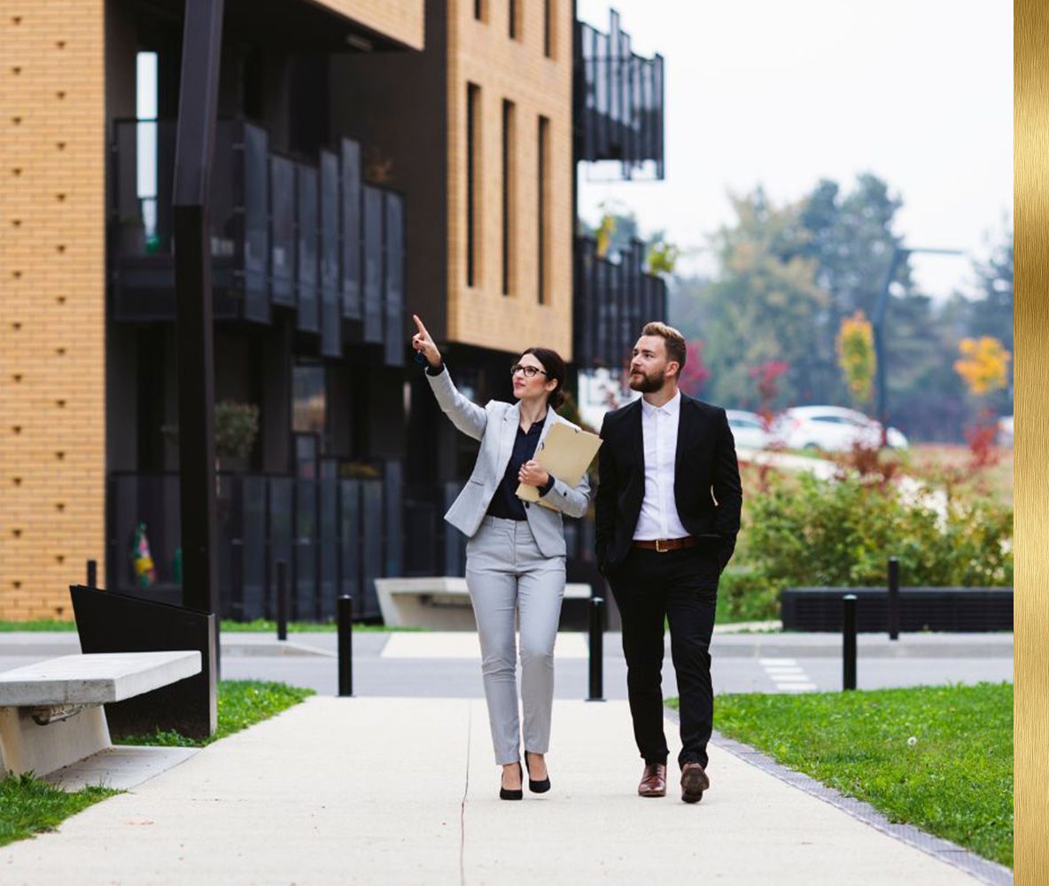 people looking at real estate