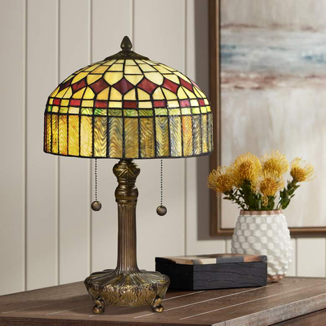 Tiffany lamp on a table