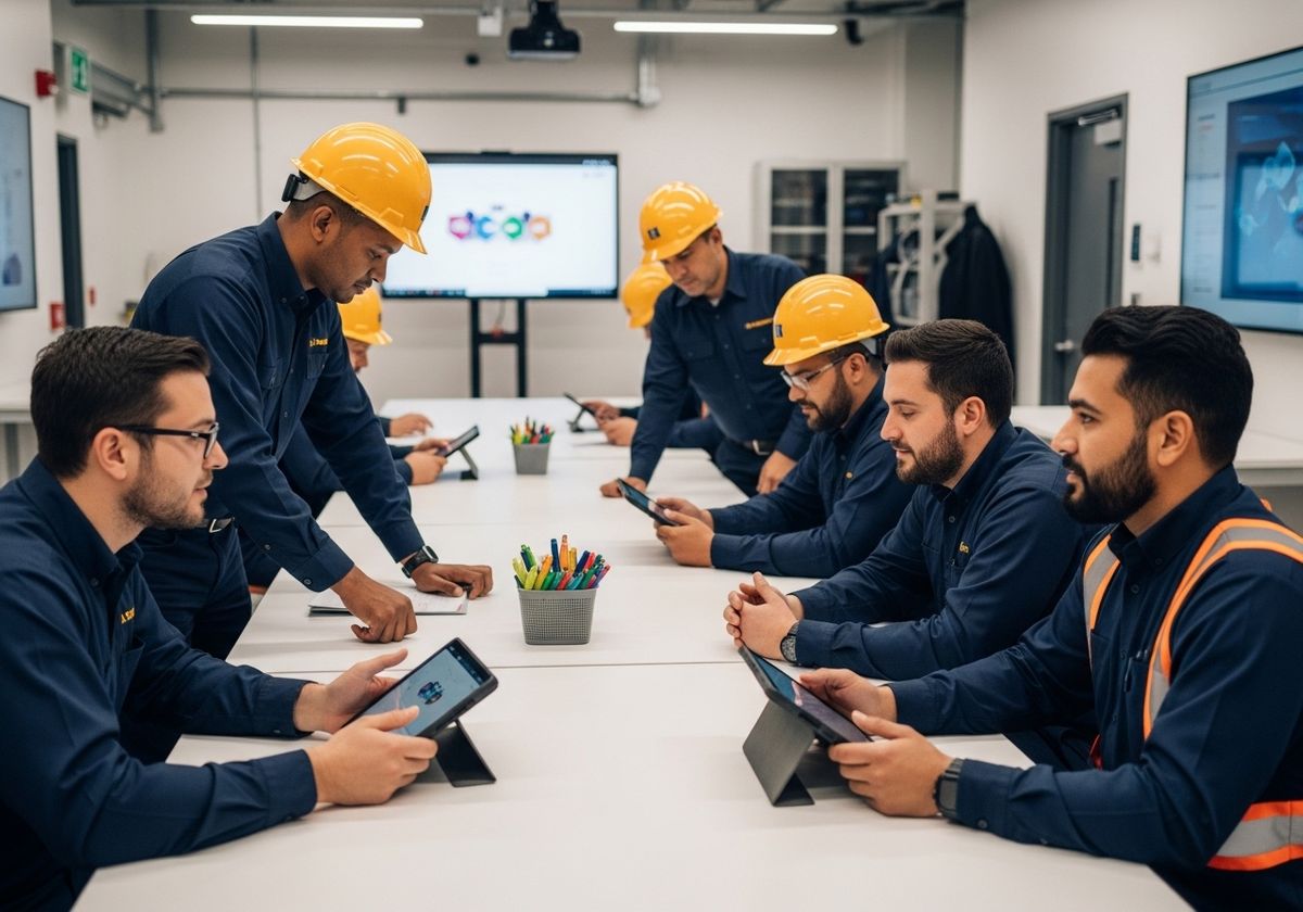 Team Meeting of Construction Workers