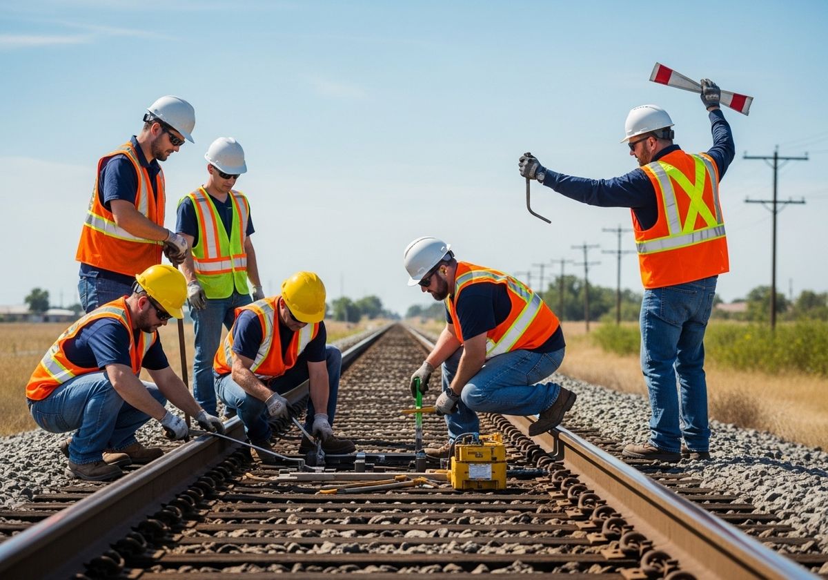 Railway Maintenance Crew at Work