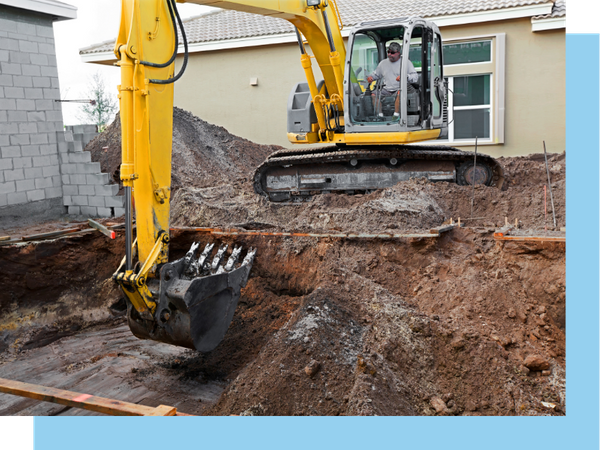 construction for pool installation